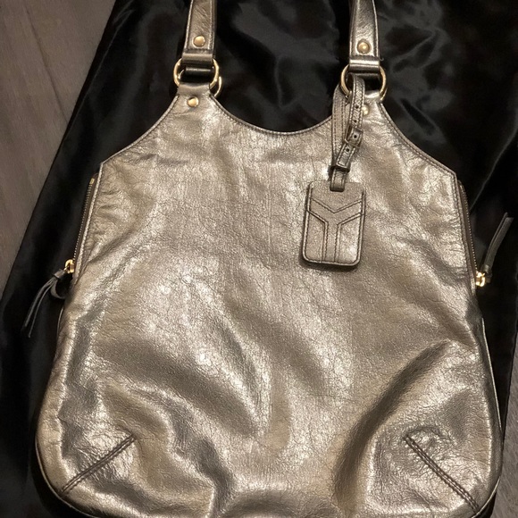 YSL tribute bag silver metallic leather - Picture 5 of 8